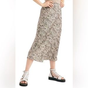 Free People Women’s Normani Midi Pencil Skirt Snake‎ Skin Print Size 2